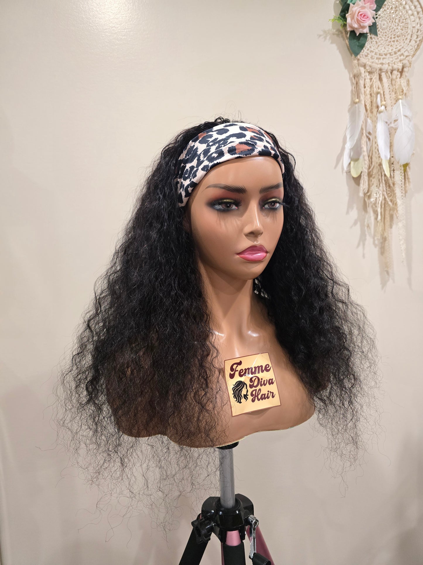 22" Headband Curly Wig