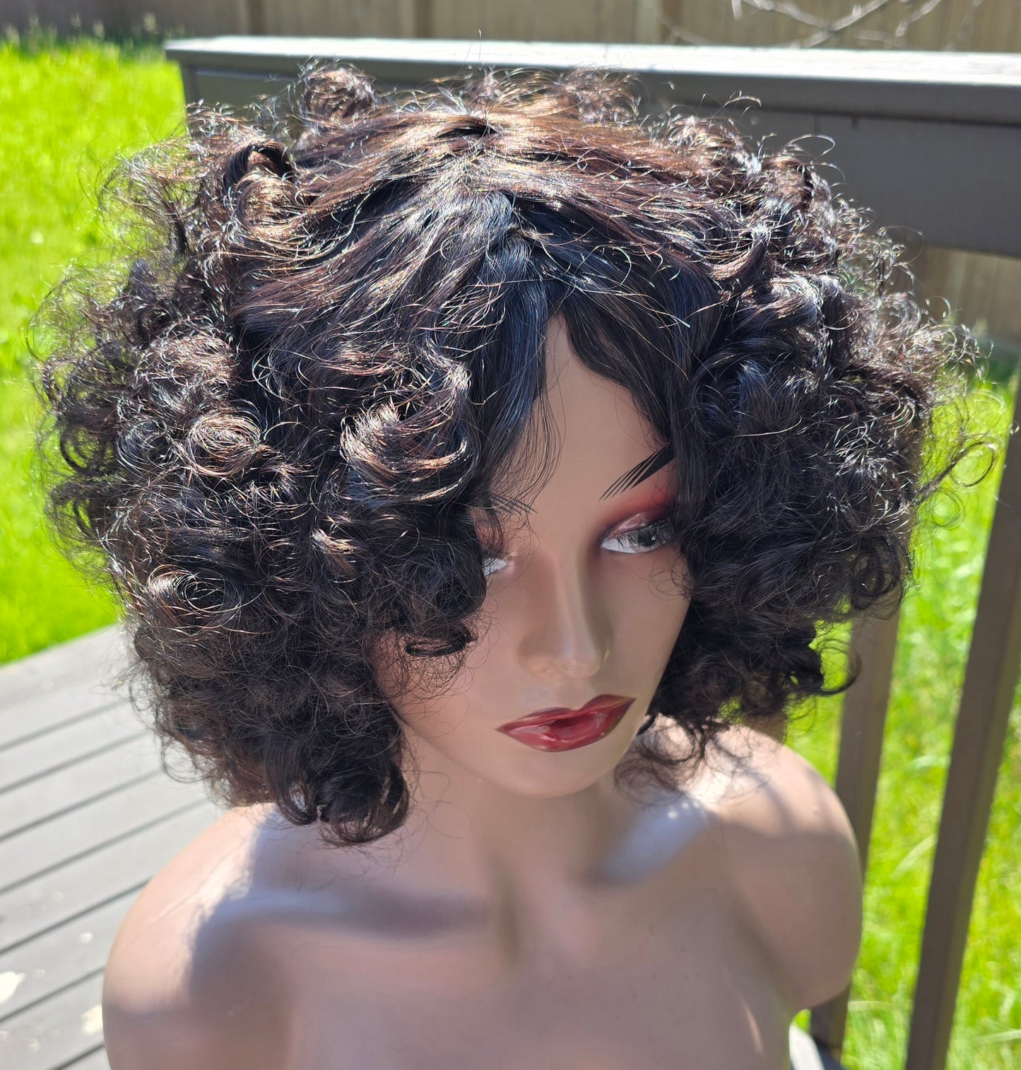 No Lace Curly Wig