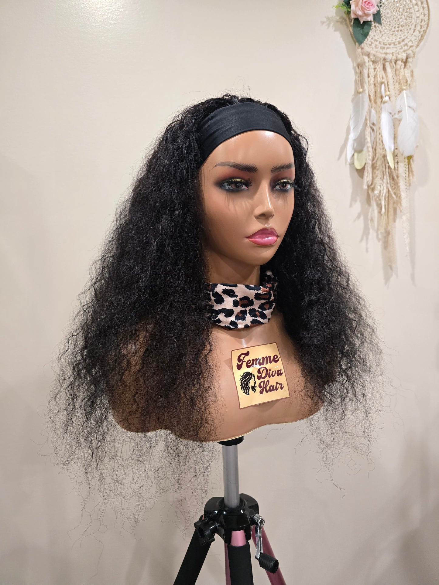 22" Headband Curly Wig
