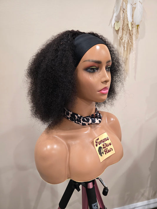 14" Headband African Curl Wig