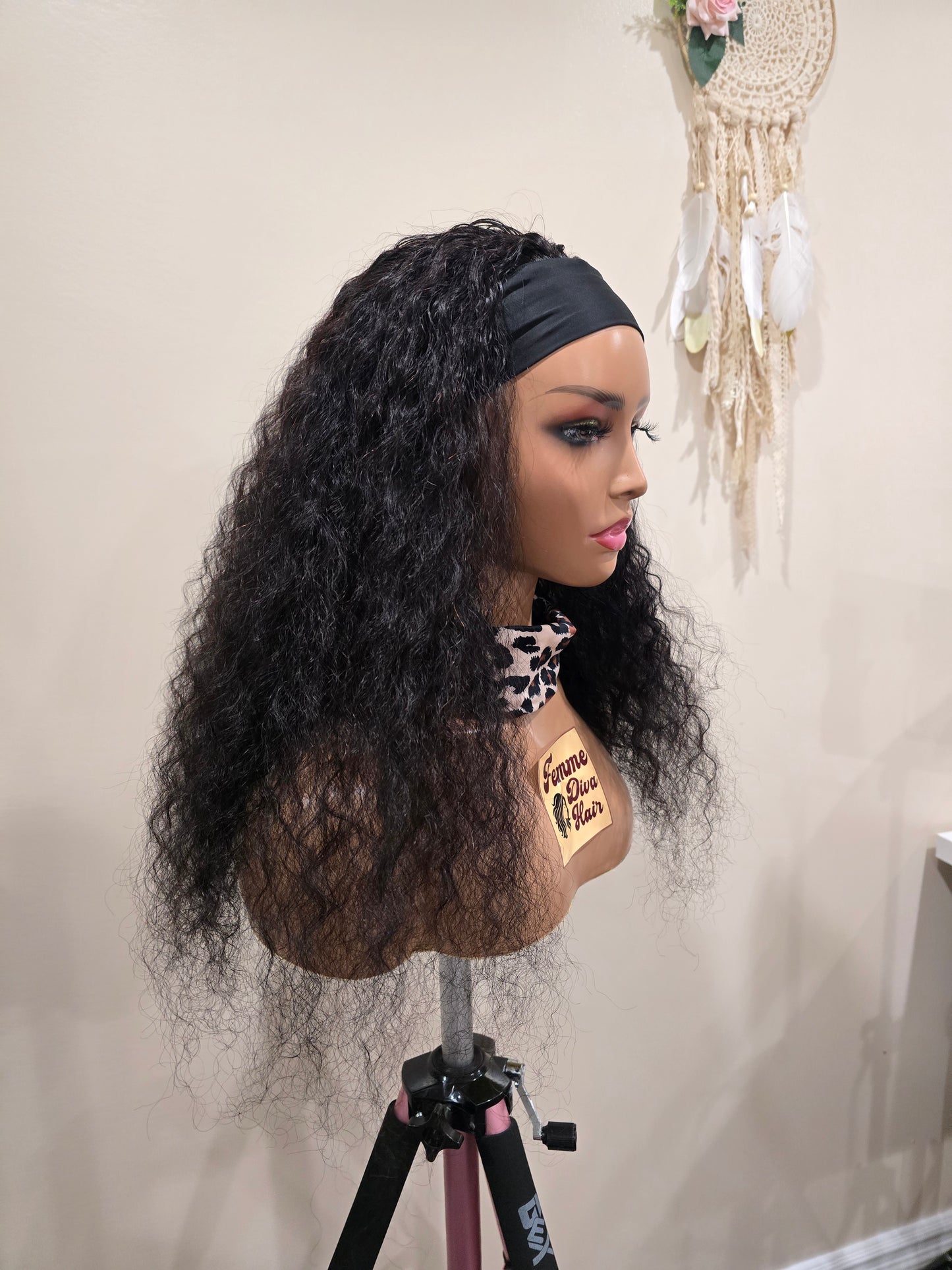 22" Headband Curly Wig