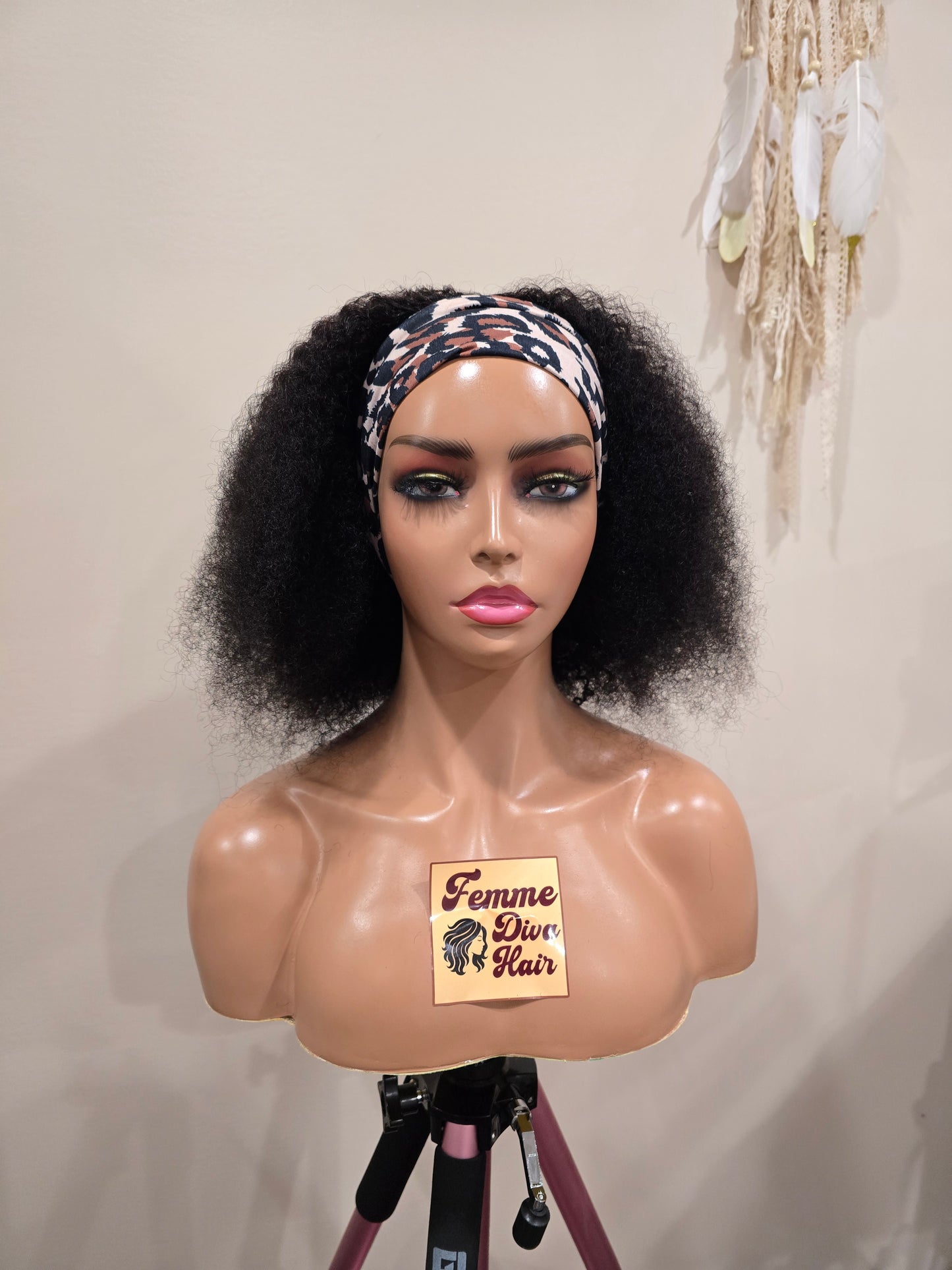 14" Headband African Curl Wig