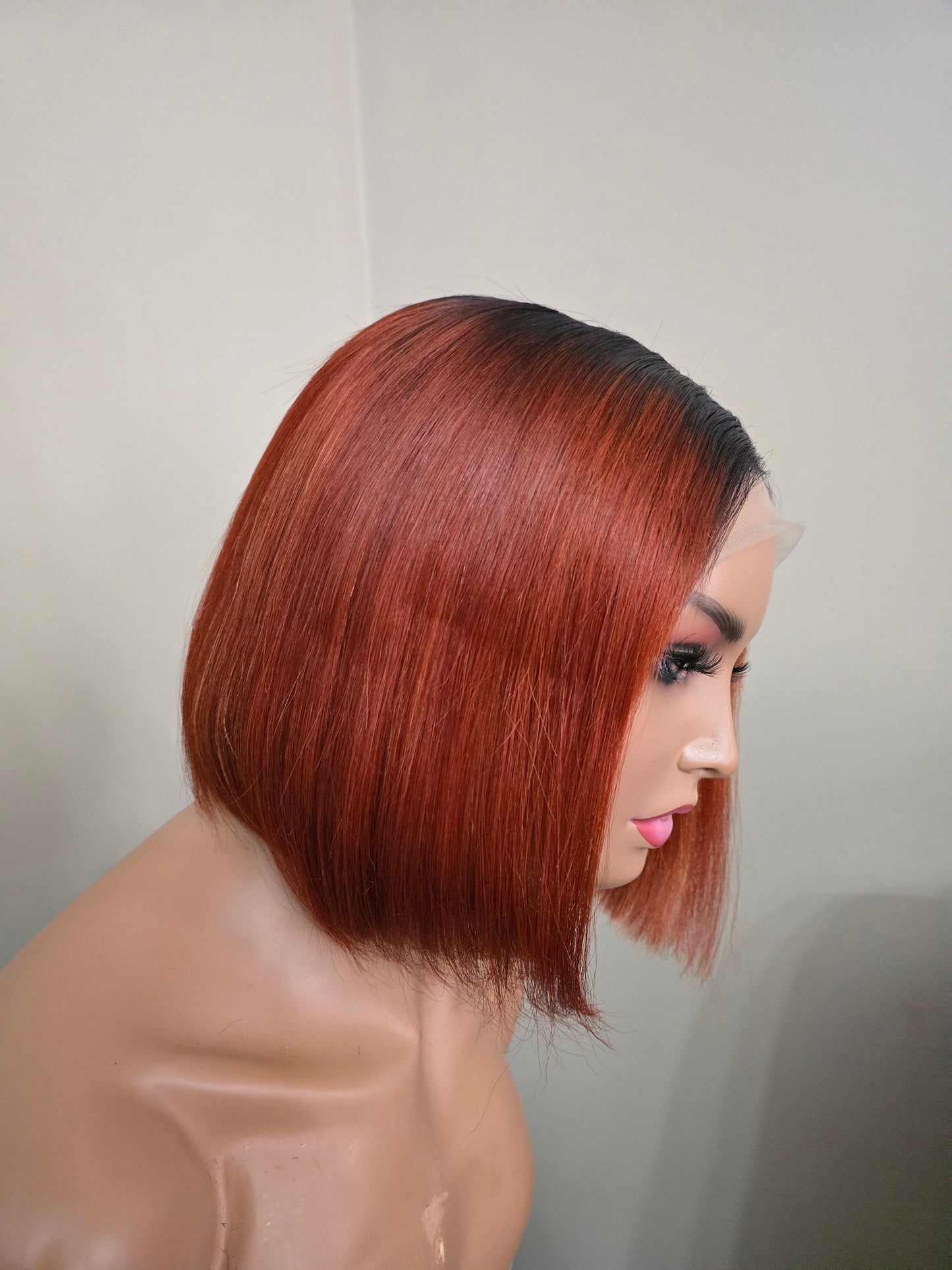 Burnt Orange 5x5 Glueless Wig 10"