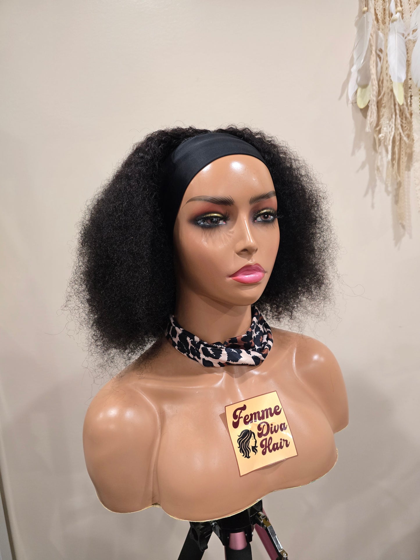 14" Headband African Curl Wig