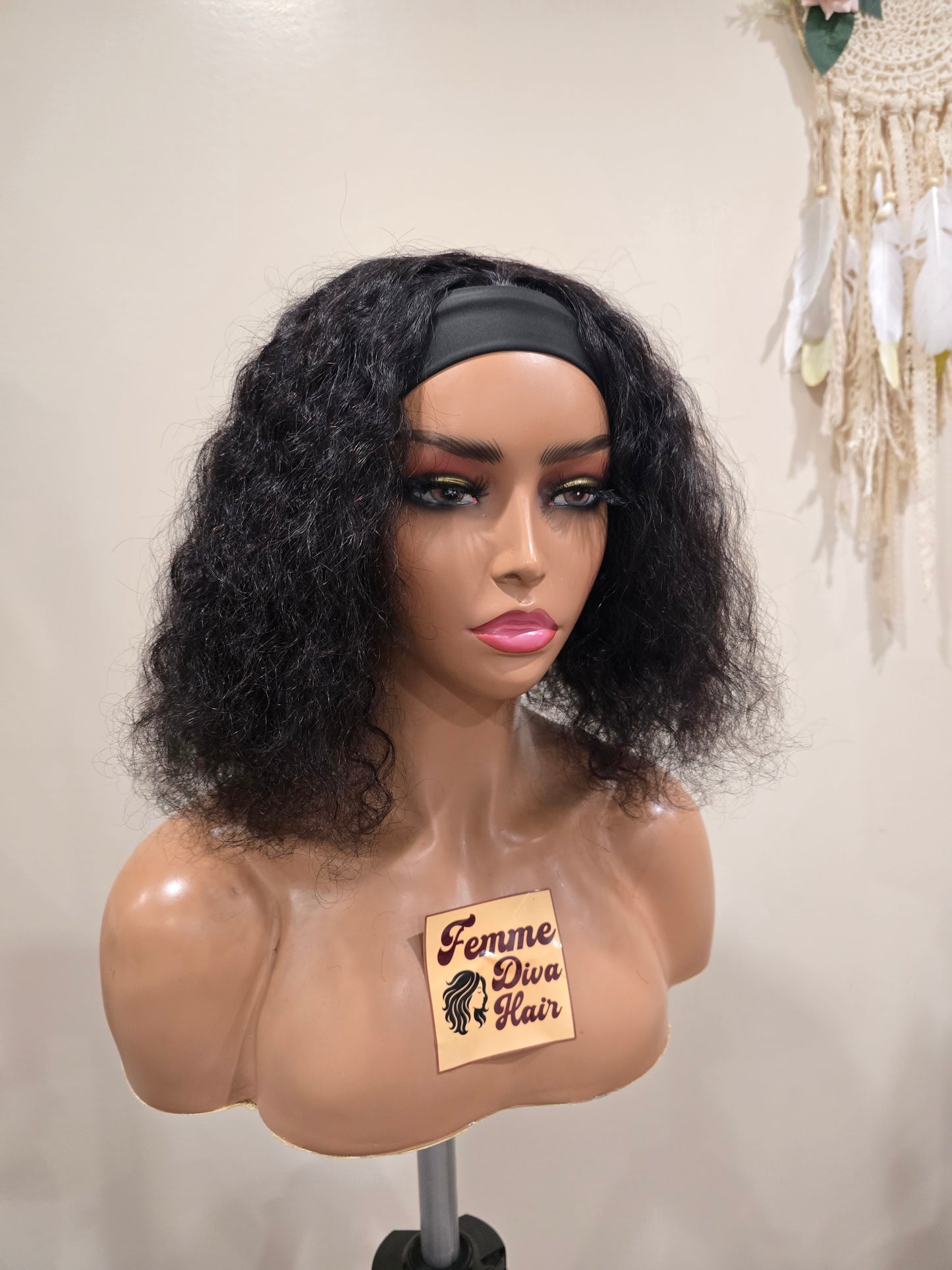14" SDD Headband Curly Wig