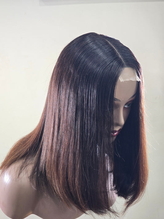 2 x 6 Glueless Ombre Closure Wig 14"