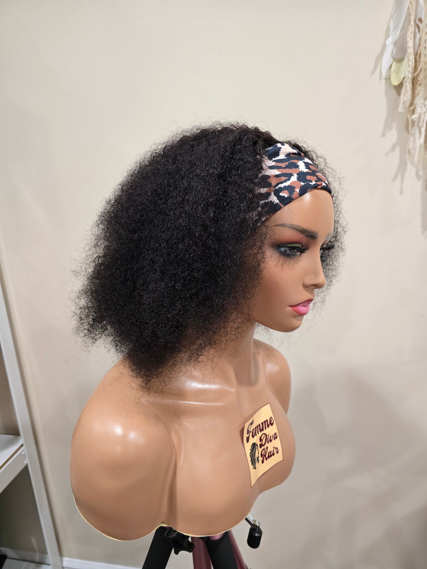14" Headband African Curl Wig